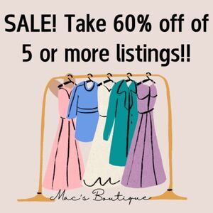 Take 60% off of 5 or more listings!!